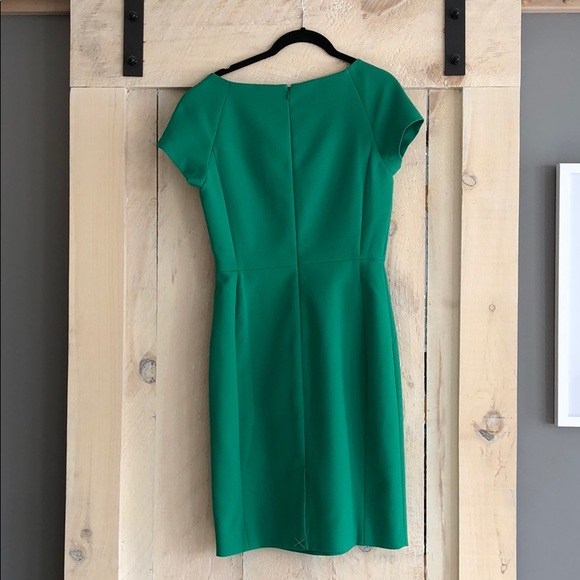 Green J.Crew Cap Sleeve Dress - Picture 4 of 4